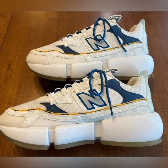 スニーカー New Balance Vision Racer Jaden Smith White Navy Yellow Jaden New Balance Vision Racer White Navy Yellow